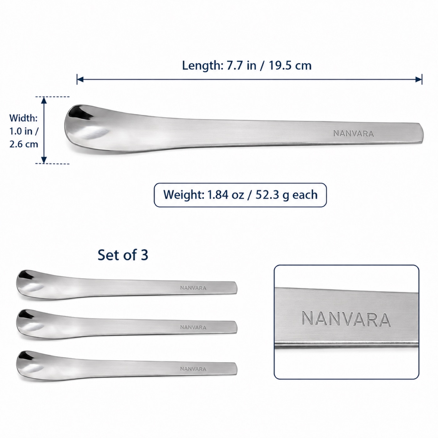 Ice cream spade spoon size chart