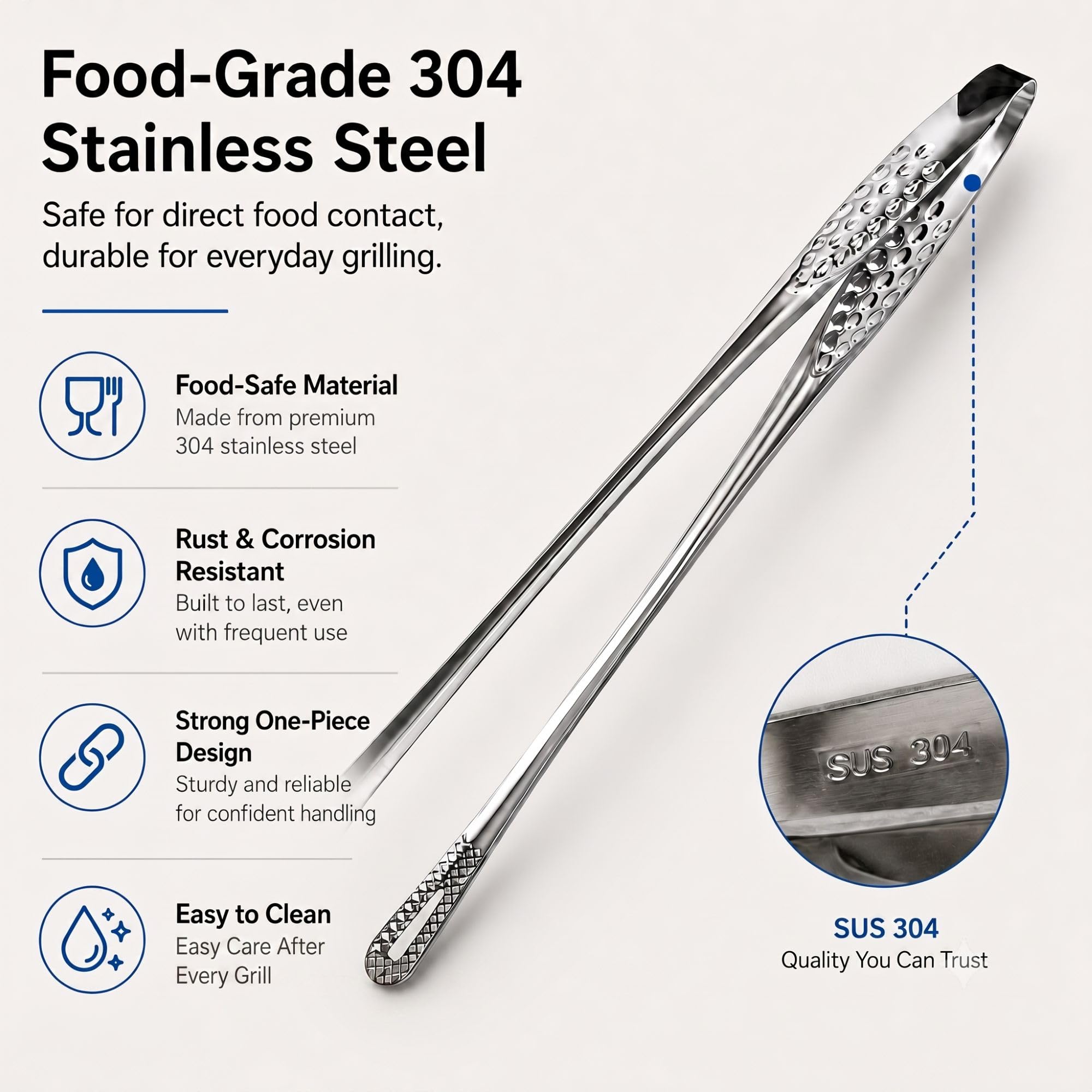 Korean BBQ tongs material quality image
